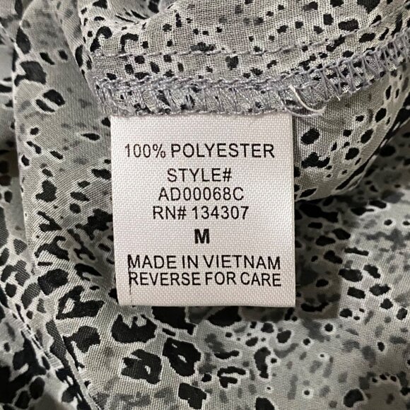 H Squared Sleeveless Tunic Top Dress M Snakeskin Print Lagenlook Hi Lo Hem Sheer - Picture 5 of 6